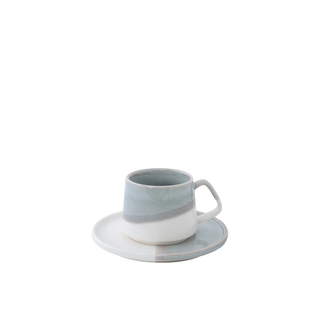 ფინჯანი ლამბაქით ფაიფურის 130 მლ Double Grey Easy Life-307990