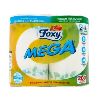 Foxy Mega Carta Cucina 2 Maxi Rotoli 2 Veli Decorati