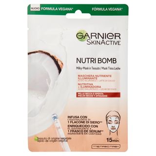 Garnier Nutribomb Maschera In Tessuto Nutriente Illuminante Cocco 28G