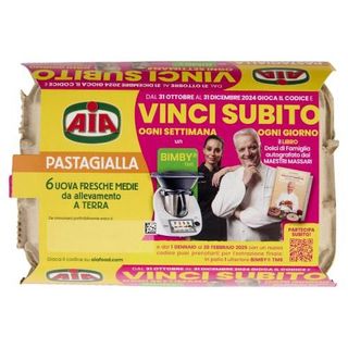 Aia Pastagialla 6 Uova Fresche Medie Da Allevamento A Terra 100% Italiane