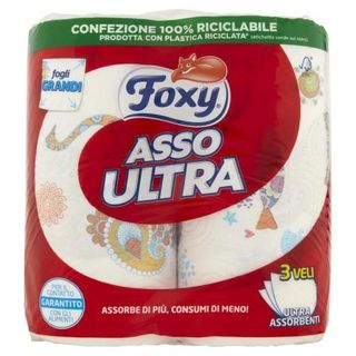 Foxy Asso Ultra Asciugatutto Decorato 2 Maxi Rotoli - 658989