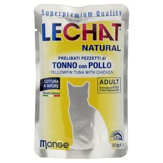 Monge LeChat Natural Pezzetti di Tonno con Pollo 80g