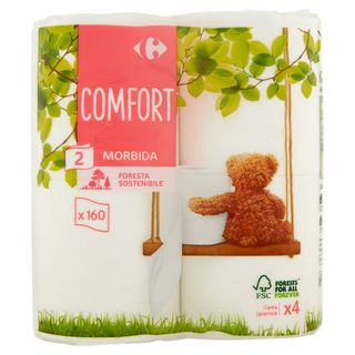 Carrefour Carta Igienica 2 Veli 4 Rotoli