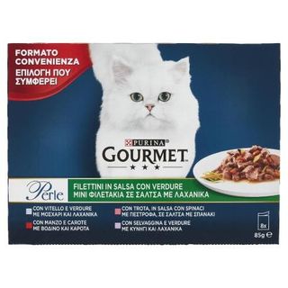 Purina Gourmet Perle Filettini in Salsa con Verdure 8x85g
