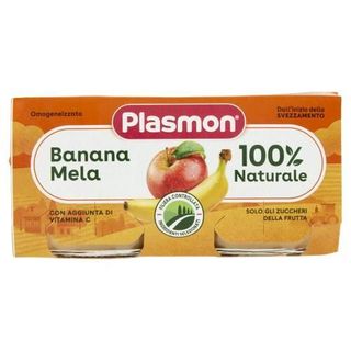 PLASMON OMOGENEIZZATO BANANA/MELA 2X80GR  
