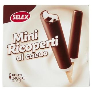Selex 8 Ministecchi di Gelato Ricoperti al Cacao 240 g