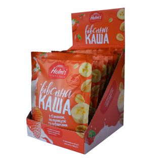 Каша вівсяна з бананом, полуницею та вершками ТМ "Holm's light food", 40г (54871)