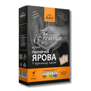 Крупа "Пшенична" ярова вар/пак ТМ "Holm's light food", 400г (54874)