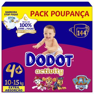 Box Fraldas Activity 9-14kg T4+ Dodot (emb. 144 un)