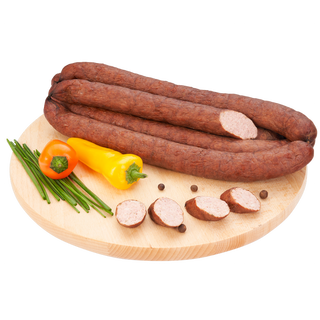 Kiełbasa swojska na karczku pieczona