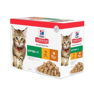 Hill's Science Plan Al Hum Gato Júnior Science Plan Frango e Peru 12x85gr