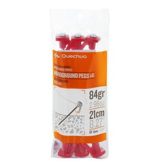 Piquetas de tienda de campaña para suelo duro Quechua x6 Unidades - Sin talla