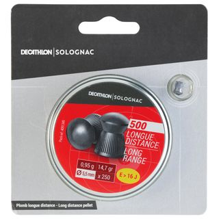 Perdigónes Tiro Deportivo Solognac Calibre 5,5 Mm x 250 Unidades Larga Distancia - Talla única