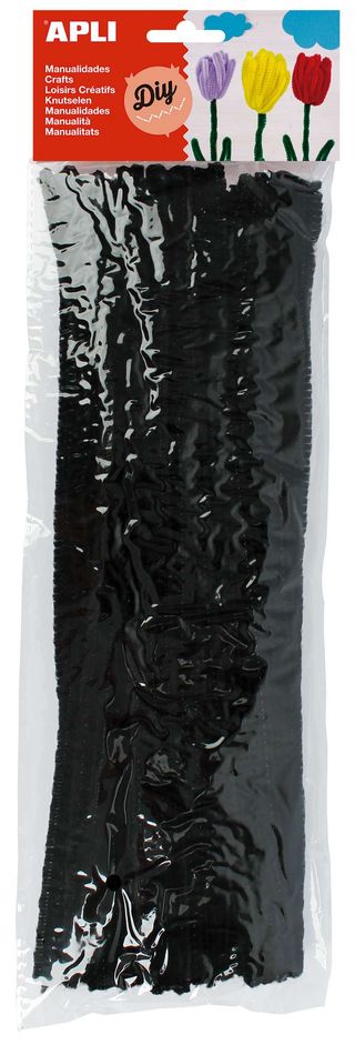 Chenilles noir 50 u.