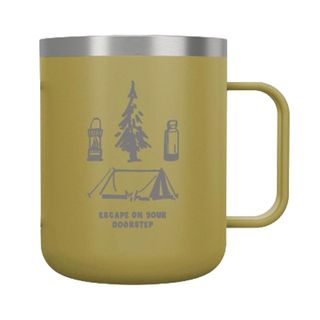 Taza Mug 900 isotérmica 0,35L inox, para camping, senderismo/trekking - caqui - Talla única