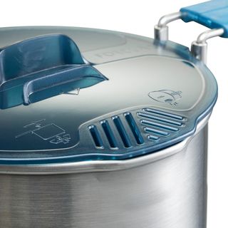 Fiambrera de camping y trekking  2 personas de acero inoxidable Forclaz Trek500 - Talla única