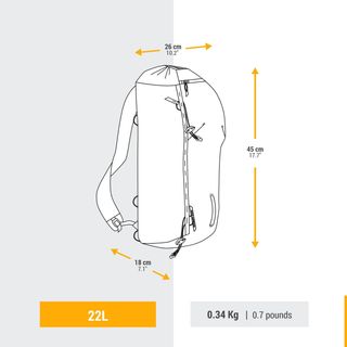 Mochila montaña y alpinismo 22L Simond Sprint gris - Talla única
