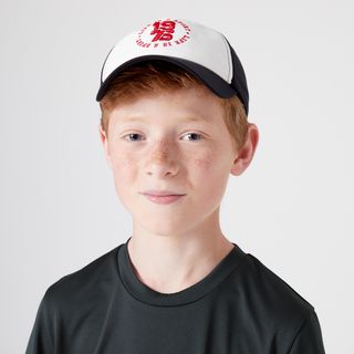 Gorra Niños Negro-Blanco Transpirable Ajustable - Talla única