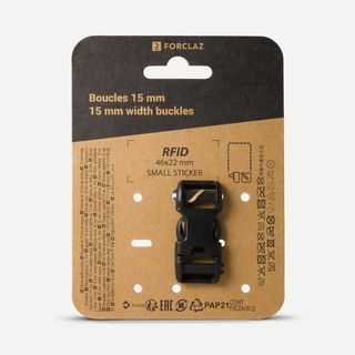 Hebilla de ajuste para mochila con doble pin lock, 15 mm - Talla única