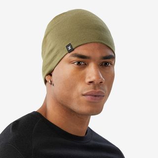 Gorro de trekking lana merina, MT500 caqui - Talla única