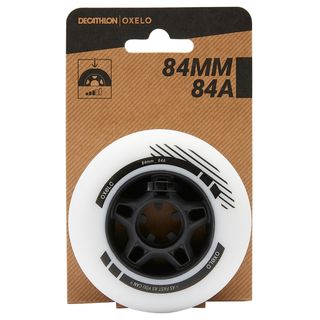 4 Ruedas Patín en Línea Fitness 84 mm 84A Blanco - Talla única