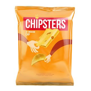 Чипси картопляні «Chipsters» зі смаком сиру, 100г