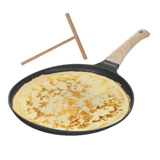 Padella crepes 28 cm con spatola - Crepes Magie grigia