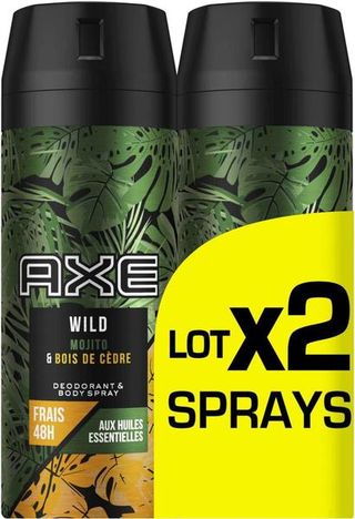 Lot de 2 déodorants parfum Mojito et bois de cèdre 2x150ml - AXE