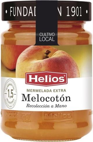 2 confitures Helios pêche 330g la 2ème à -50%