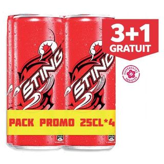 Sting Boisson énergisante Berry Pack 4x25cl canette