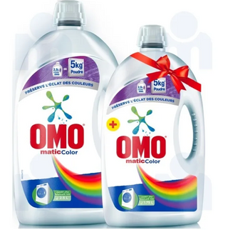 Lessive liquide Matic savon de marseille 2,5L + Lessive liquide 1,75L - OMO
