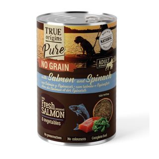 True Origins Pure Salmón lata para Perros 400Gr