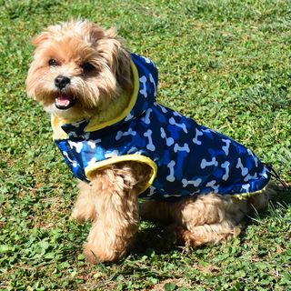 Nayeco Casaco Acolchado com Padrão de Ossos Azul para cães 60CM