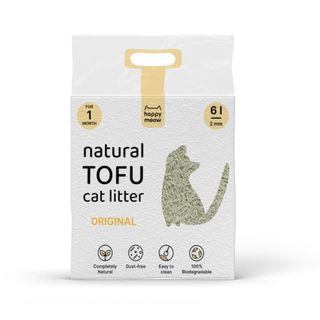 6 L Happy Meow Natural Tofu Aglomerante Original para gatos