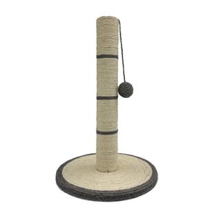 Leeby Isidoro rascador de sisal con juguete gris para gatos