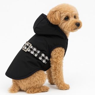 Outech Casaco Preto com Cinto para cães 40CM