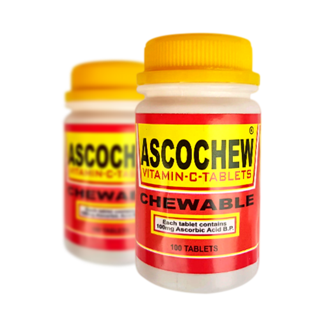Ascochew Vit C Tab X100 White/Coloured
