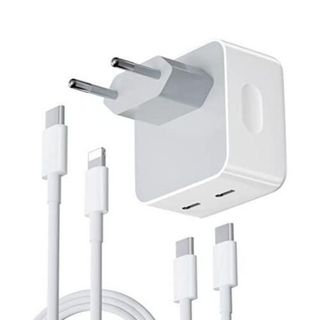 Chargeur iPhone 50W double port USB-C (2 ports C)