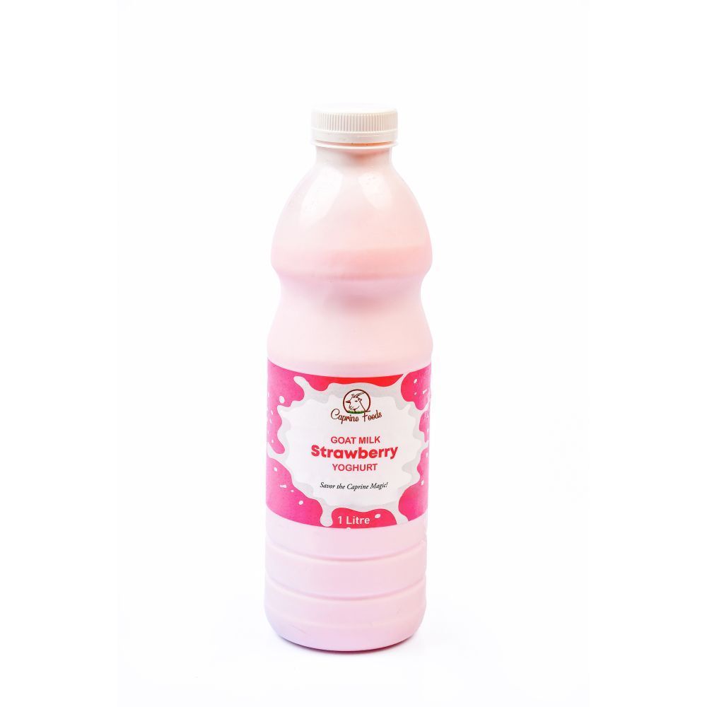 Caprine Strawberry Goat Yoghurt, 1L