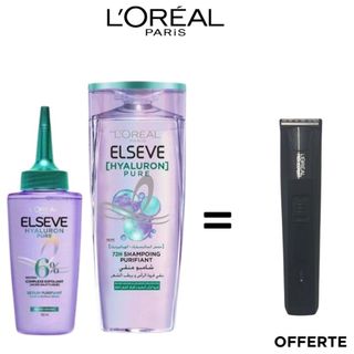 Offre Elseve Hyalauron Pure : Shampoing 200ml + Sérum 200ml = Tondeuse