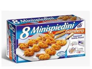8 mini spiedini di gambero 240G Oggi Pesce