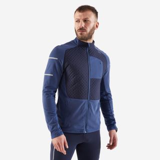 Casaco de Corrida Quente Kiprun Run 900 Warm Homem Azul Escuro - XL