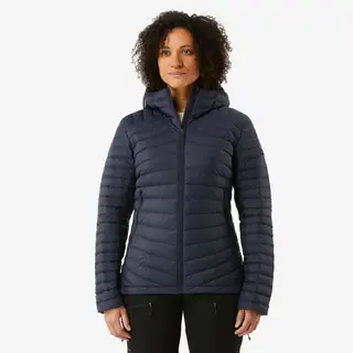 Casaco de Penas de Trekking Na Montanha com Capuz - Mt100 -5°c - Mulher - XS