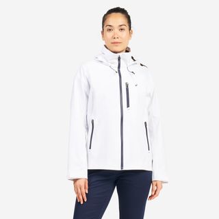 Casaco Impermeável de Vela Corta-vento Mulher Sailing 500 Branco - S