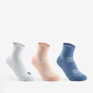 Meias de Desporto Cano Médio Rs 500 Criança Rosa Branco Azul (3 Pares) - 31/34