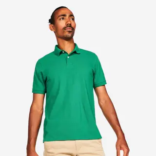 Polo de Golf em Algodão de Manga Curta Homem - Mw500 Verde Floresta - S