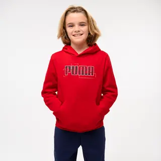 Sweatshirt com Capuz de Educação Física Criança Estampado Vermelho - 116cm 5-6A