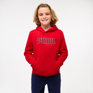 Sweatshirt com Capuz de Educação Física Criança Estampado Vermelho - 140cm 9-10A