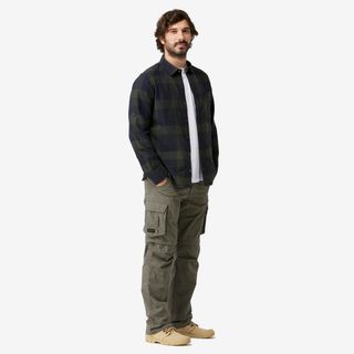 Camisa de Trekking Viagem - Travel500 Warm Verde Homem - L