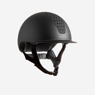 Toque de Equitação Adulto e Criança Preto Mate - M/55cm